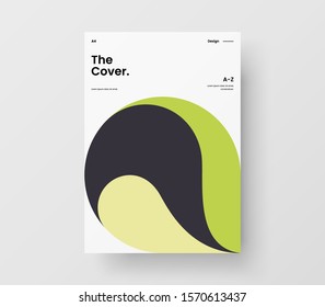 Amazing business presentation vector A4 vertical orientation front page mock up. Modern corporate report cover abstract geometric illustration design layout. Company identity brochure template.