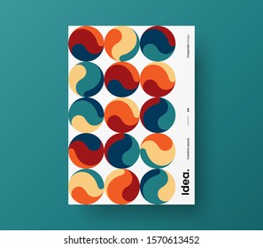 Amazing business presentation vector A4 vertical orientation front page mock up. Modern corporate report cover abstract geometric illustration design layout. Company identity brochure template.