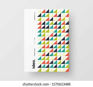 Amazing business presentation vector A4 vertical orientation front page mock up. Modern corporate report cover abstract geometric illustration design layout. Company identity brochure template.