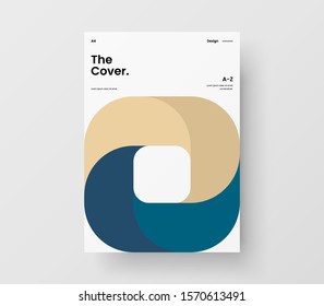 Amazing business presentation vector A4 vertical orientation front page mock up. Modern corporate report cover abstract geometric illustration design layout. Company identity brochure template.