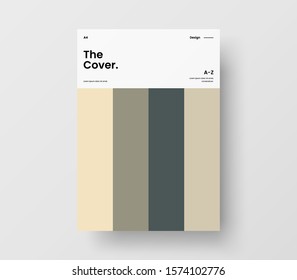 Amazing business presentation vector A4 vertical orientation front page mock up. Modern corporate report cover abstract geometric illustration design layout. Company identity brochure template.
