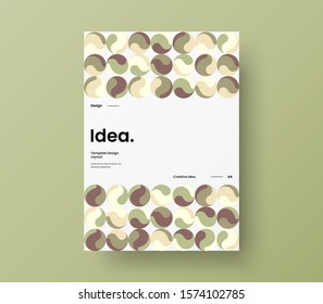 Amazing business presentation vector A4 vertical orientation front page mock up. Modern corporate report cover abstract geometric illustration design layout. Company identity brochure template.