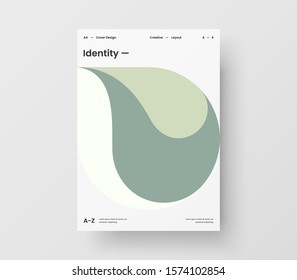 Amazing business presentation vector A4 vertical orientation front page mock up. Modern corporate report cover abstract geometric illustration design layout. Company identity brochure template.