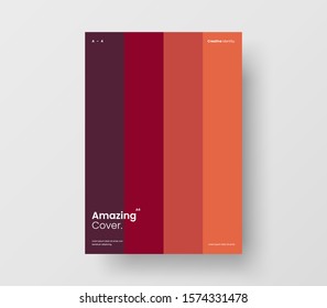 Amazing business presentation vector A4 vertical orientation front page mock up. Modern corporate report cover abstract geometric illustration design layout. Company identity brochure template.