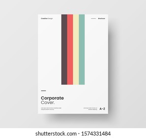 Amazing business presentation vector A4 vertical orientation front page mock up. Modern corporate report cover abstract geometric illustration design layout. Company identity brochure template.