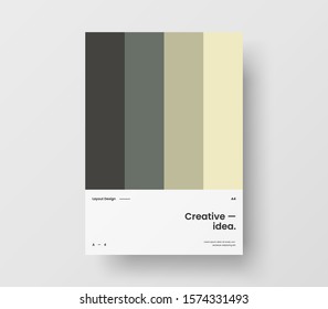 Amazing business presentation vector A4 vertical orientation front page mock up. Modern corporate report cover abstract geometric illustration design layout. Company identity brochure template.
