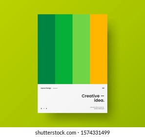 Amazing business presentation vector A4 vertical orientation front page mock up. Modern corporate report cover abstract geometric illustration design layout. Company identity brochure template.