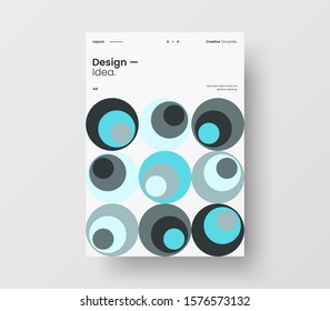 Amazing business presentation vector A4 vertical orientation front page mock up. Modern corporate report cover abstract geometric illustration design layout. Company identity brochure template.