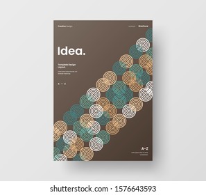 Amazing business presentation vector A4 vertical orientation front page mock up. Modern corporate report cover abstract geometric illustration design layout. Company identity brochure template.