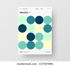 Amazing business presentation vector A4 vertical orientation front page mock up. Modern corporate report cover abstract geometric illustration design layout. Company identity brochure template.