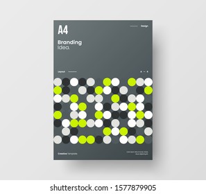 Amazing business presentation vector A4 vertical orientation front page mock up. Modern corporate report cover abstract geometric illustration design layout. Company identity brochure template.