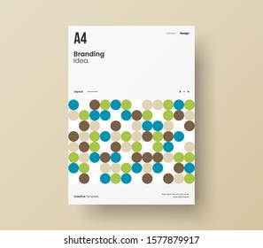 Amazing business presentation vector A4 vertical orientation front page mock up. Modern corporate report cover abstract geometric illustration design layout. Company identity brochure template.