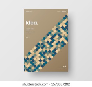 Amazing business presentation vector A4 vertical orientation front page mock up. Modern corporate report cover abstract geometric illustration design layout. Company identity brochure template.