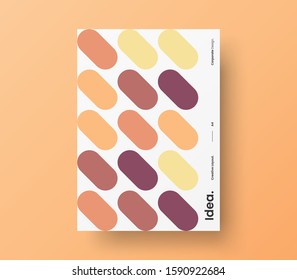 Amazing business presentation vector A4 vertical orientation front page mock up. Modern corporate report cover abstract geometric illustration design layout. Company identity brochure template.