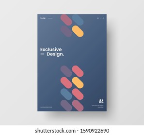 Amazing business presentation vector A4 vertical orientation front page mock up. Modern corporate report cover abstract geometric illustration design layout. Company identity brochure template.