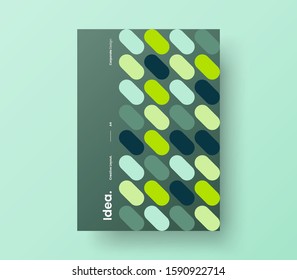 Amazing business presentation vector A4 vertical orientation front page mock up. Modern corporate report cover abstract geometric illustration design layout. Company identity brochure template.