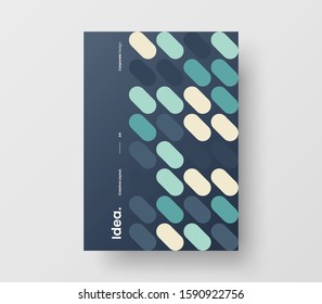 Amazing business presentation vector A4 vertical orientation front page mock up. Modern corporate report cover abstract geometric illustration design layout. Company identity brochure template.