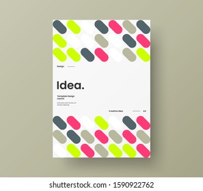 Amazing business presentation vector A4 vertical orientation front page mock up. Modern corporate report cover abstract geometric illustration design layout. Company identity brochure template.