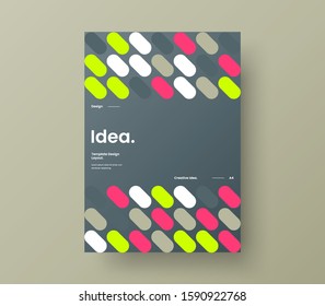 Amazing business presentation vector A4 vertical orientation front page mock up. Modern corporate report cover abstract geometric illustration design layout. Company identity brochure template.