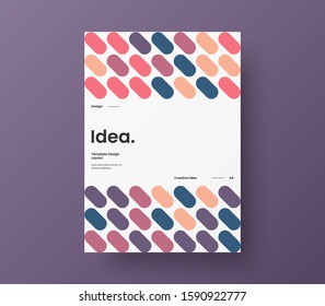 Amazing business presentation vector A4 vertical orientation front page mock up. Modern corporate report cover abstract geometric illustration design layout. Company identity brochure template.