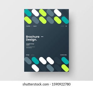 Amazing business presentation vector A4 vertical orientation front page mock up. Modern corporate report cover abstract geometric illustration design layout. Company identity brochure template.