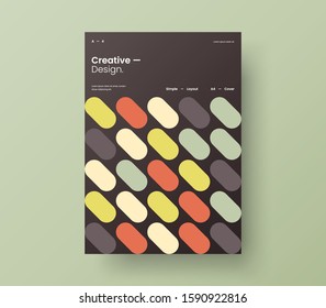 Amazing business presentation vector A4 vertical orientation front page mock up. Modern corporate report cover abstract geometric illustration design layout. Company identity brochure template.