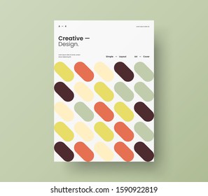 Amazing business presentation vector A4 vertical orientation front page mock up. Modern corporate report cover abstract geometric illustration design layout. Company identity brochure template.