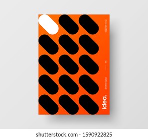 Amazing business presentation vector A4 vertical orientation front page mock up. Modern corporate report cover abstract geometric illustration design layout. Company identity brochure template.