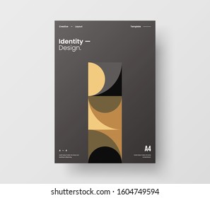 Amazing business presentation vector A4 vertical orientation front page mock up. Modern corporate report cover abstract geometric illustration design layout. Company identity brochure template.