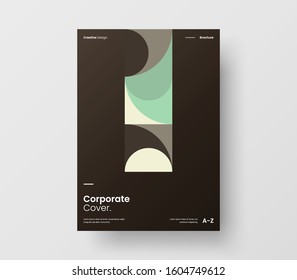 Amazing business presentation vector A4 vertical orientation front page mock up. Modern corporate report cover abstract geometric illustration design layout. Company identity brochure template.