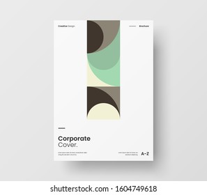 Amazing business presentation vector A4 vertical orientation front page mock up. Modern corporate report cover abstract geometric illustration design layout. Company identity brochure template.