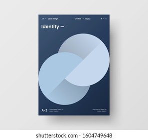 Amazing business presentation vector A4 vertical orientation front page mock up. Modern corporate report cover abstract geometric illustration design layout. Company identity brochure template.