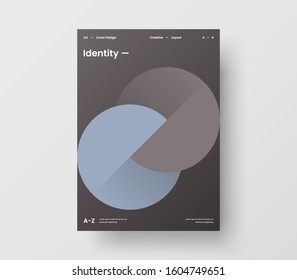Amazing business presentation vector A4 vertical orientation front page mock up. Modern corporate report cover abstract geometric illustration design layout. Company identity brochure template.