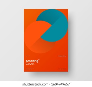 Amazing business presentation vector A4 vertical orientation front page mock up. Modern corporate report cover abstract geometric illustration design layout. Company identity brochure template.
