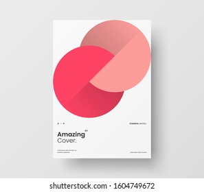 Amazing business presentation vector A4 vertical orientation front page mock up. Modern corporate report cover abstract geometric illustration design layout. Company identity brochure template.