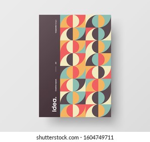 Amazing business presentation vector A4 vertical orientation front page mock up. Modern corporate report cover abstract geometric illustration design layout. Company identity brochure template.