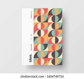 Amazing business presentation vector A4 vertical orientation front page mock up. Modern corporate report cover abstract geometric illustration design layout. Company identity brochure template.