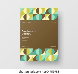 Amazing business presentation vector A4 vertical orientation front page mock up. Modern corporate report cover abstract geometric illustration design layout. Company identity brochure template.