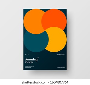 Amazing business presentation vector A4 vertical orientation front page mock up. Modern corporate report cover abstract geometric illustration design layout. Company identity brochure template.