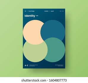 Amazing business presentation vector A4 vertical orientation front page mock up. Modern corporate report cover abstract geometric illustration design layout. Company identity brochure template.