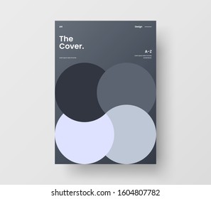 Amazing business presentation vector A4 vertical orientation front page mock up. Modern corporate report cover abstract geometric illustration design layout. Company identity brochure template.