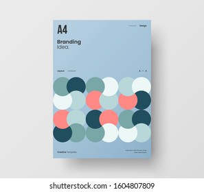 Amazing business presentation vector A4 vertical orientation front page mock up. Modern corporate report cover abstract geometric illustration design layout. Company identity brochure template.