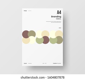 Amazing business presentation vector A4 vertical orientation front page mock up. Modern corporate report cover abstract geometric illustration design layout. Company identity brochure template.