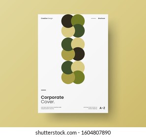 Amazing business presentation vector A4 vertical orientation front page mock up. Modern corporate report cover abstract geometric illustration design layout. Company identity brochure template.