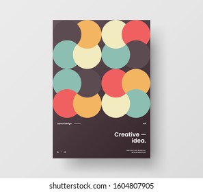 Amazing business presentation vector A4 vertical orientation front page mock up. Modern corporate report cover abstract geometric illustration design layout. Company identity brochure template.