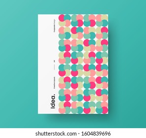Amazing business presentation vector A4 vertical orientation front page mock up. Modern corporate report cover abstract geometric illustration design layout. Company identity brochure template.