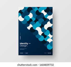 Amazing business presentation vector A4 vertical orientation front page mock up. Modern corporate report cover abstract geometric illustration design layout. Company identity brochure template.