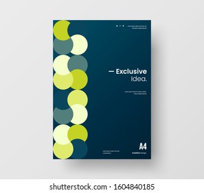 Amazing business presentation vector A4 vertical orientation front page mock up. Modern corporate report cover abstract geometric illustration design layout. Company identity brochure template.