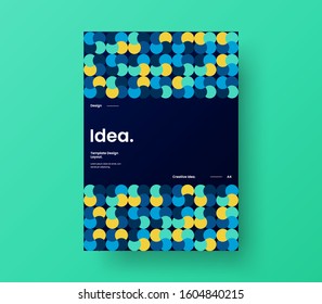 Amazing business presentation vector A4 vertical orientation front page mock up. Modern corporate report cover abstract geometric illustration design layout. Company identity brochure template.