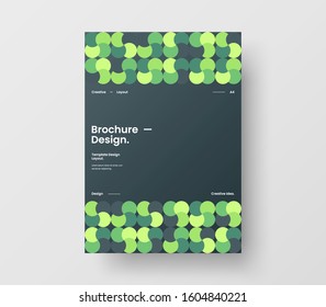 Amazing business presentation vector A4 vertical orientation front page mock up. Modern corporate report cover abstract geometric illustration design layout. Company identity brochure template.